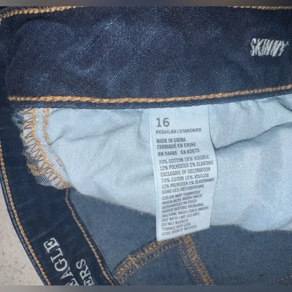 American Eagle Denim Skirt Size 16 Frayed Hem - Picture 6 of 6